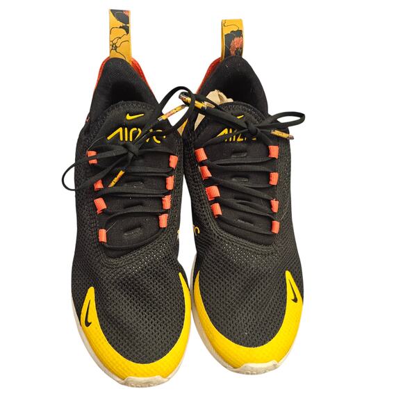Nike Air Max 270 SE Floral Running Sneaker Shoes Black Yellow Orange Women’s 7 - Picture 2 of 15
